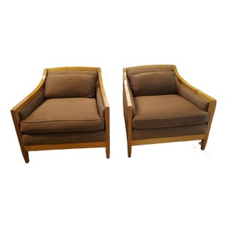 Vintage Pair of Baker Arm Chairs For Sale
