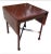 Large Federal Mahogany Single Drawer and Banded Drop Leaf With Stretcher Side Table For Sale - Image 4 of 9