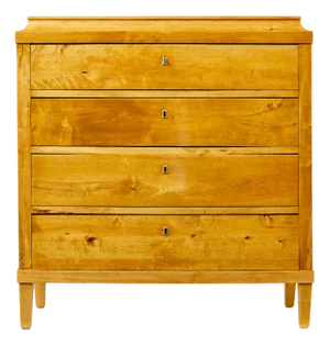 Antique Swedish Birch Caddy Top Chest of Drawers, 1870