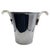 Late Art Deco wine/champagne cooler featuring unique sculptural clear handles made of glass that add a distinctive...