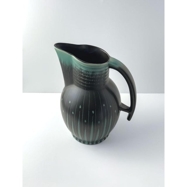 Black Art Deco Style Pitcher by Colin Melbourne for Beswick, 1960s For Sale - Image 8 of 9