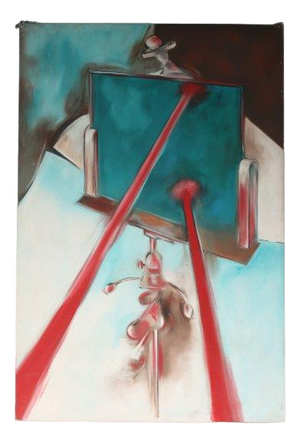 Jan Withofs, Lasers Give Pictures, 1968, Oil on Board