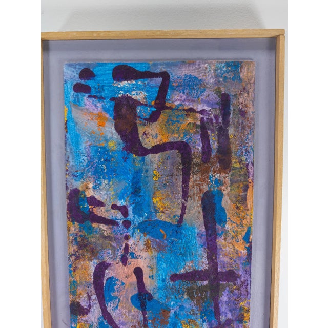 Purple 1990's William Melton Halsey Contemporary Modern Southern Abstract Painting For Sale - Image 8 of 12