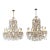 Antique French Italian Crystal Chandeliers Brass Rococo Style Restored - a Pair For Sale