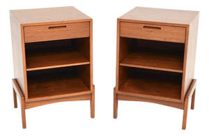 Vintage Danish Teak Nightstands from Ib Kofod Larsen, 1960, Set of 2