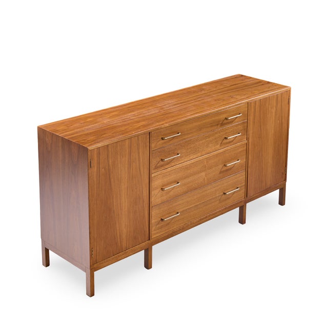Edward Wormley for Dunbar Mid Century Walnut Sideboard Credenza For Sale - Image 9 of 10