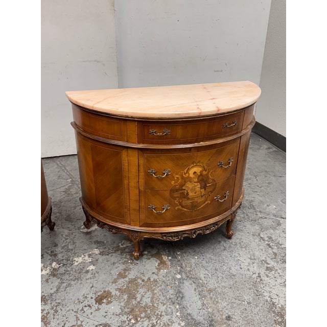 Neoclassical Semicircular Demi-Lune Commode, 19th Century For Sale - Image 4 of 12