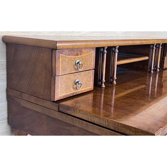 Early 20th Century French Walnut Venner Desk, 1940s For Sale - Image 6 of 18