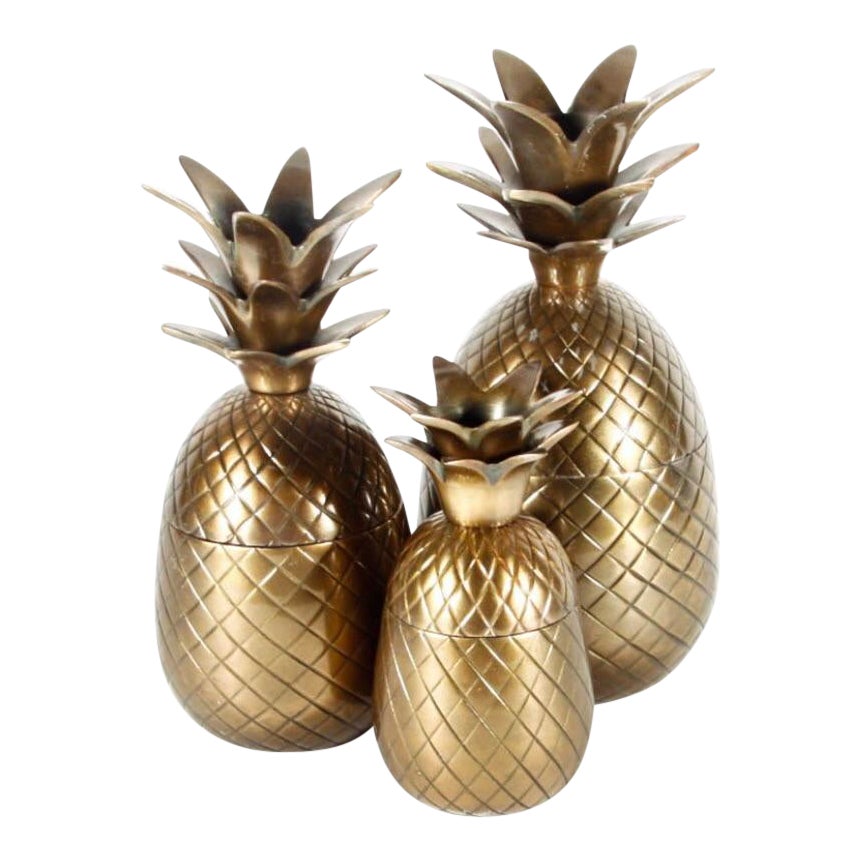 Vintage Pineapple Canisters Set of 3 Chairish