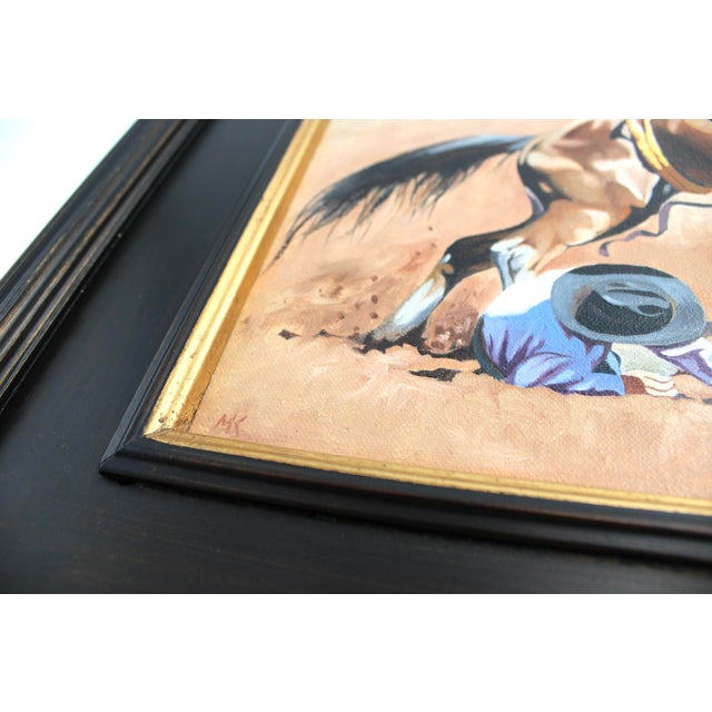 Texas Artist Mark Kohler Original Oil Painting "Under the Gun" For Sale - Image 4 of 6