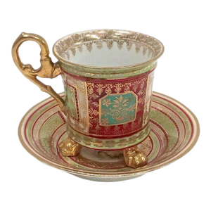 Antique Royal Vienna Porcelain Cup & Saucer