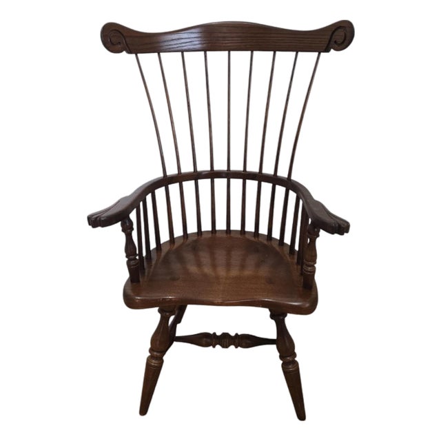 1990s Frederick Duckloe Youth Child's Colonial Fan Back Windsor Chair For Sale