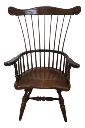 1990s Frederick Duckloe Youth Child's Colonial Fan Back Windsor Chair