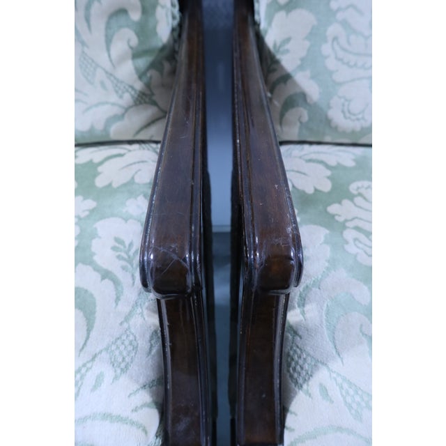 Brown Pair of 20th Century French Bergere Fauteuil Cane Back Arm Chairs For Sale - Image 8 of 16