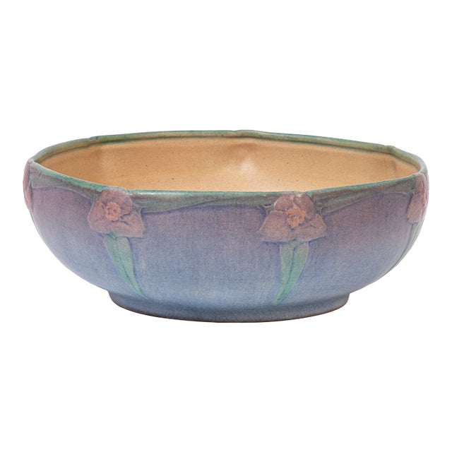Unique Newcomb College Art Pottery Bowl, Sadie Irvine For Sale