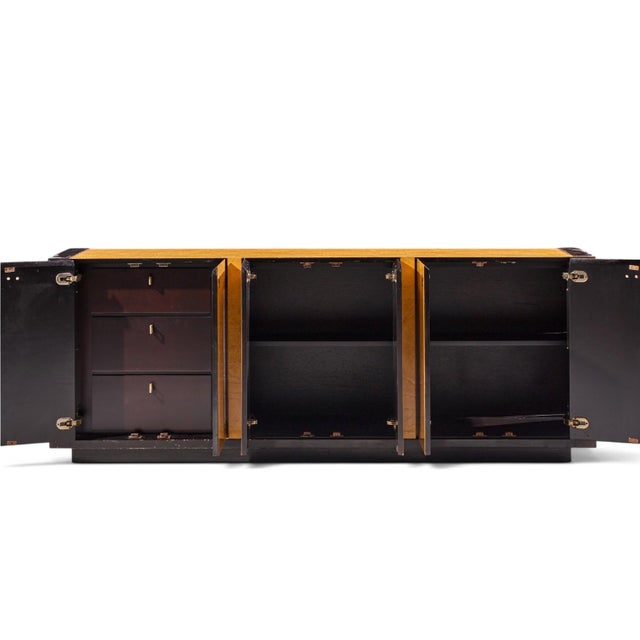 Milo Baughman Style Century Mid Century Burlwood Credenza For Sale In Chicago - Image 6 of 10