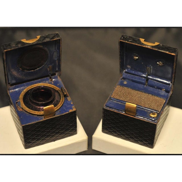 Vintage Regency Fold-Out Stationary Writing Slope in Rosewood and Leather, Set of 4 For Sale - Image 12 of 14