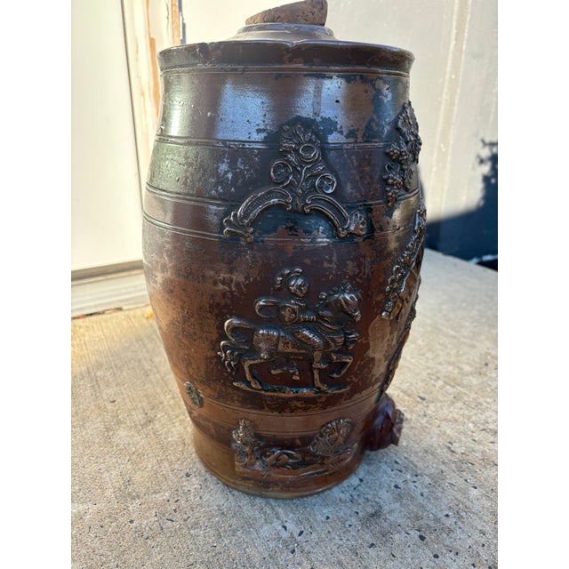 Ceramic English Stoneware Brandy Dispenser, 19th Century For Sale - Image 7 of 12