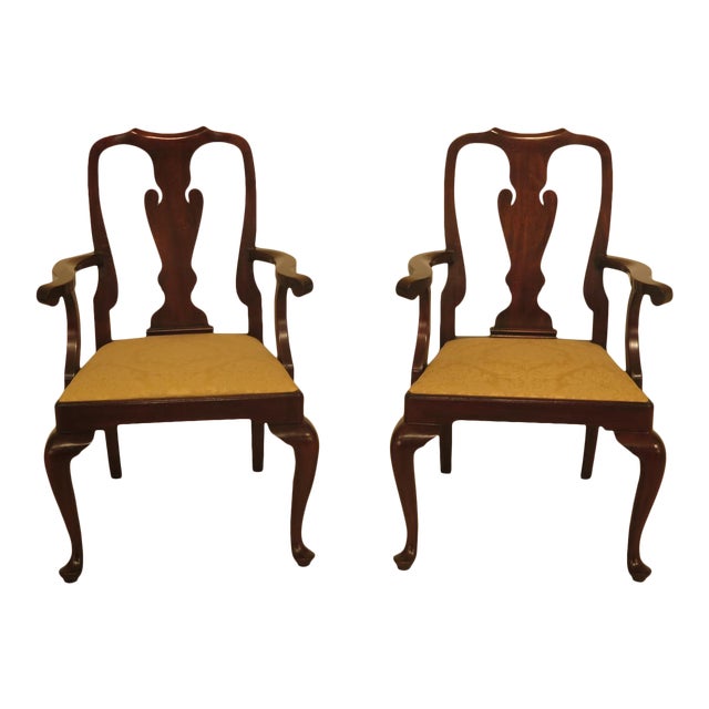 Pair Of Henkel Harris Mahogany Dining Room Armchairs Chairish