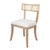 Contemporary Matthew Izzo Home Britta Cerused Oak Klismos Style Dining Chair With Cane Back and White Linen Upholstered Seat For Sale - Image 3 of 4