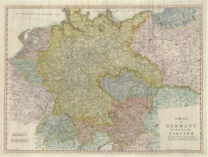 Large Antique Map of the German Empire
