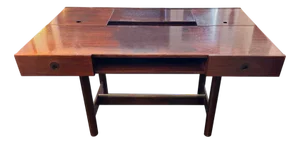 Italian Walnut Multi-Compartments Desk attributed to Bernini, 1960s