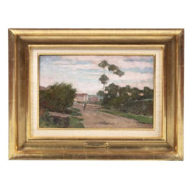 Marques de Oliveira, Landscape with Figure, Oil Painting on Canvas For Sale - Image 8 of 8