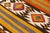 Mid 20th Century Handwoven Geometric Medallion & Striped Tribal Rug For Sale - Image 4 of 10