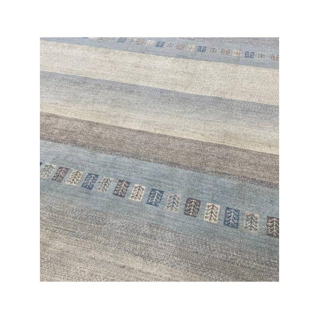 Textile Handwoven Transitional Gabbeh Area Rug 8x10 For Sale - Image 7 of 9
