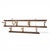 19th Century Antique French Brass and Oak Expandable Bistro Coat Rack For Sale - Image 5 of 12