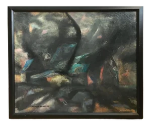 Vintage 1971 Abstract Expressionist Oil Painting