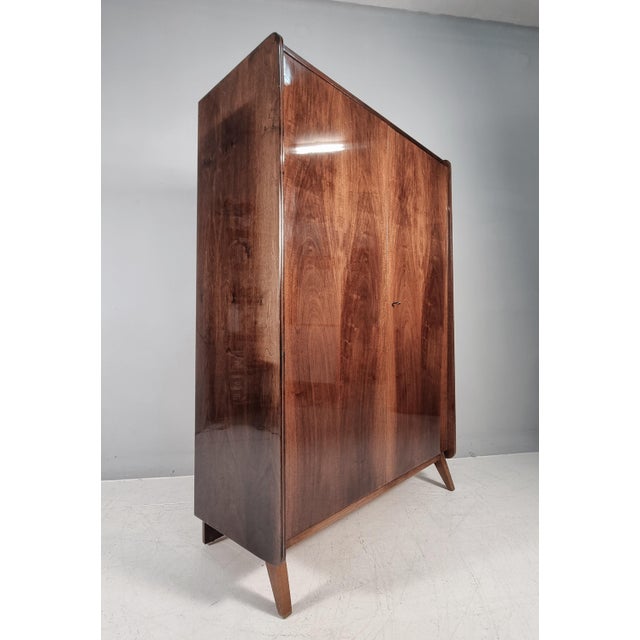 Vintage Wardrobe in Walnut from Tatra Nabytok, 1970s For Sale - Image 4 of 11