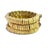 Metal Diamond & Gems Gold Bracelets Set of 3 Cabochon 18k Yellow Cassis Bangles 155gr, 3 Pieces For Sale - Image 7 of 9
