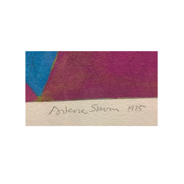 Original Signed Arlene Slavin "Jackman 1975" Large Framed Screenprint With Acrylic For Sale - Image 11 of 12