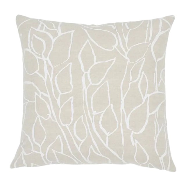 Schumacher Solandra Vine 20" Pillow in Natural For Sale