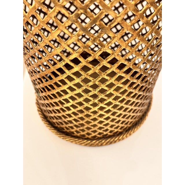 Gold Mid-Century Gold Color Umbrella Stand by Li Puma, 1960s For Sale - Image 8 of 16