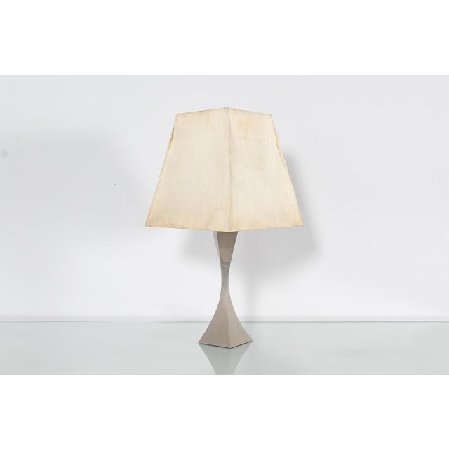 Mid-Century Modern Mid-Century Metal Pyramidal Table Lamp, 1960s For Sale - Image 3 of 14