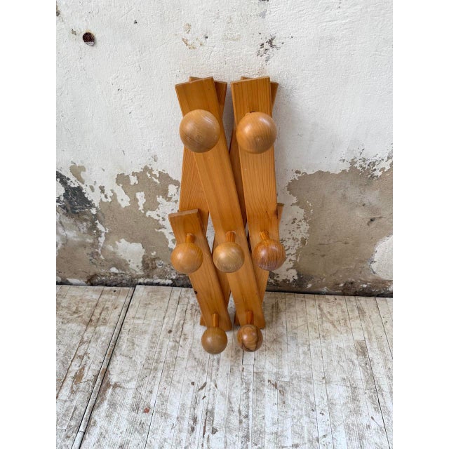 Pine Wall Coat Rack, 1980 For Sale - Image 13 of 15