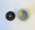 Italian Porcelain Vanity Box by L'Objet, Dark Charcoal Grey and Gold, Italy For Sale - Image 4 of 8
