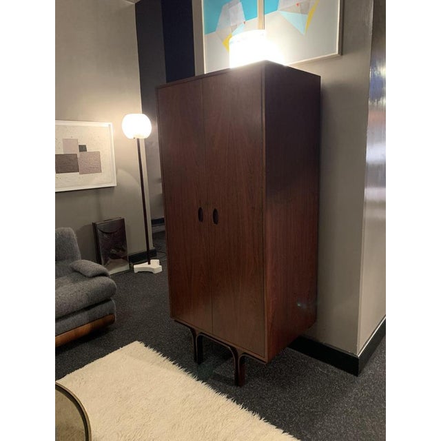 Brown Rosewood Armoire by Gianfranco Frattini for Bernini, Italy, 1960s For Sale - Image 8 of 13