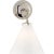 Katie Small Conical Sconce in Polished Nickel with White Glass Designer: Thomas O'Brien Height: 14.4" Extension: 10.25"...