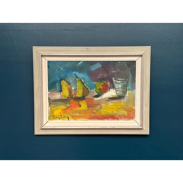 Louis Zelig, Fruit, 1960s, Oil on Canvas, Framed 72 × 55 Cm For Sale - Image 11 of 18
