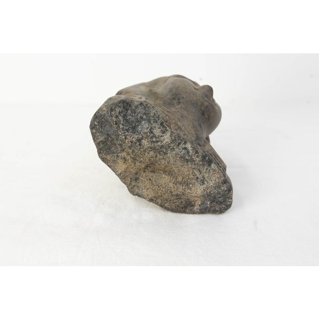Egyptian Black Stone Pharaoh Bust Statue, 19th Century For Sale - Image 9 of 10