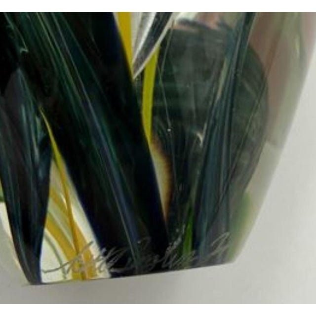 Lotton Exceptional Scott Bayless for Lotton Studios Calla Lily Vase — Rare Signed American Studio Art Glass For Sale - Image 4 of 5
