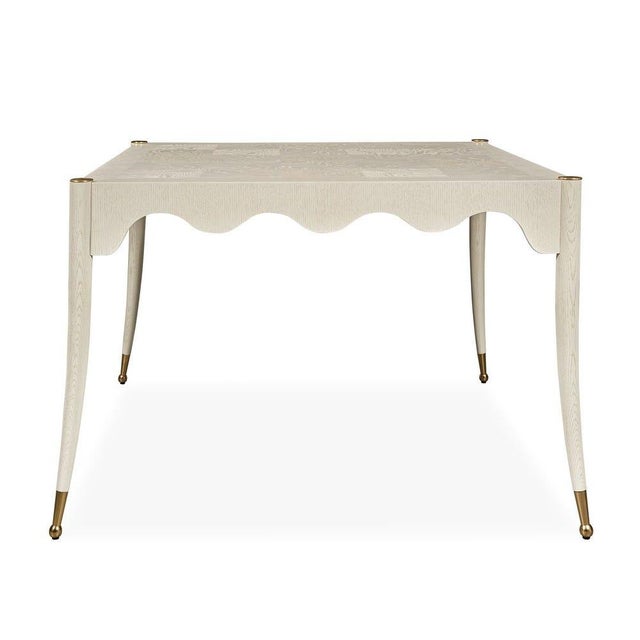 Hollywood Regency Square Dining / Game Table 42" For Sale - Image 3 of 4