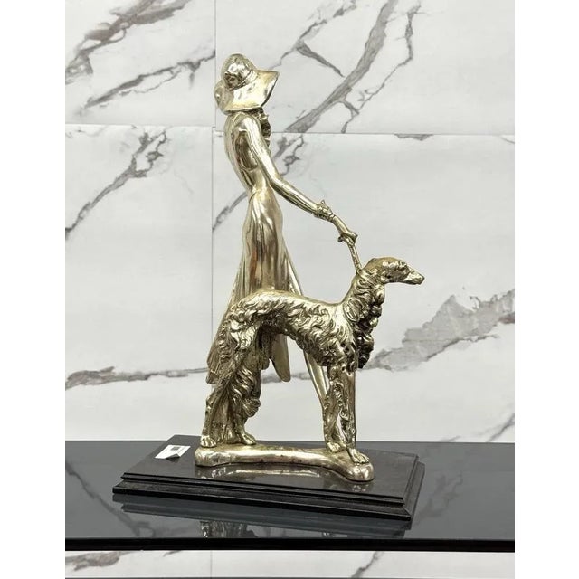 Art Deco Silver-Plated Resin Sculpture by Amilcare Santini, 1970 For Sale - Image 9 of 13