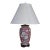 Late 20th Century Chinese Chinoiserie Porcelain Table Lamp With Floral Motif & Silk Shade — 28" For Sale