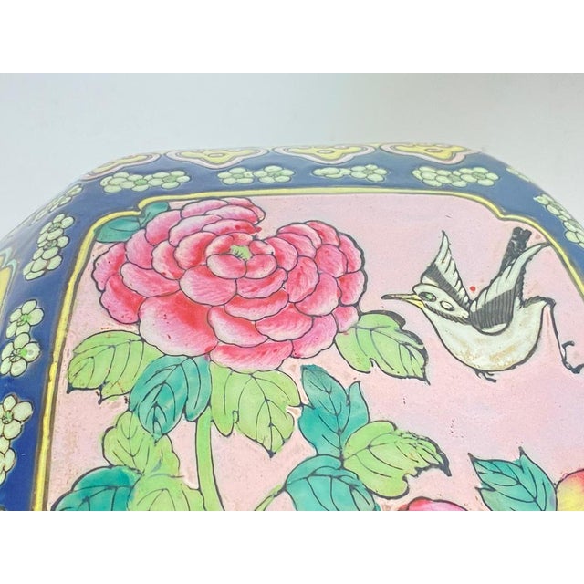 Decorate a console or mantle with this colorful pair of colorful antique melon jars. Created in China, circa 1880, each...