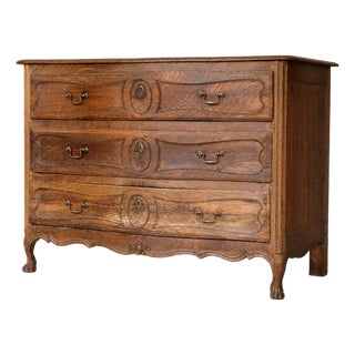 Circa 1880 French Provincial Oak Commode For Sale