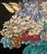1990s Unknown, Chinese Large Modernist Color Painting Asian Dragon Vase, Flowers Textured Paint For Sale - Image 5 of 11